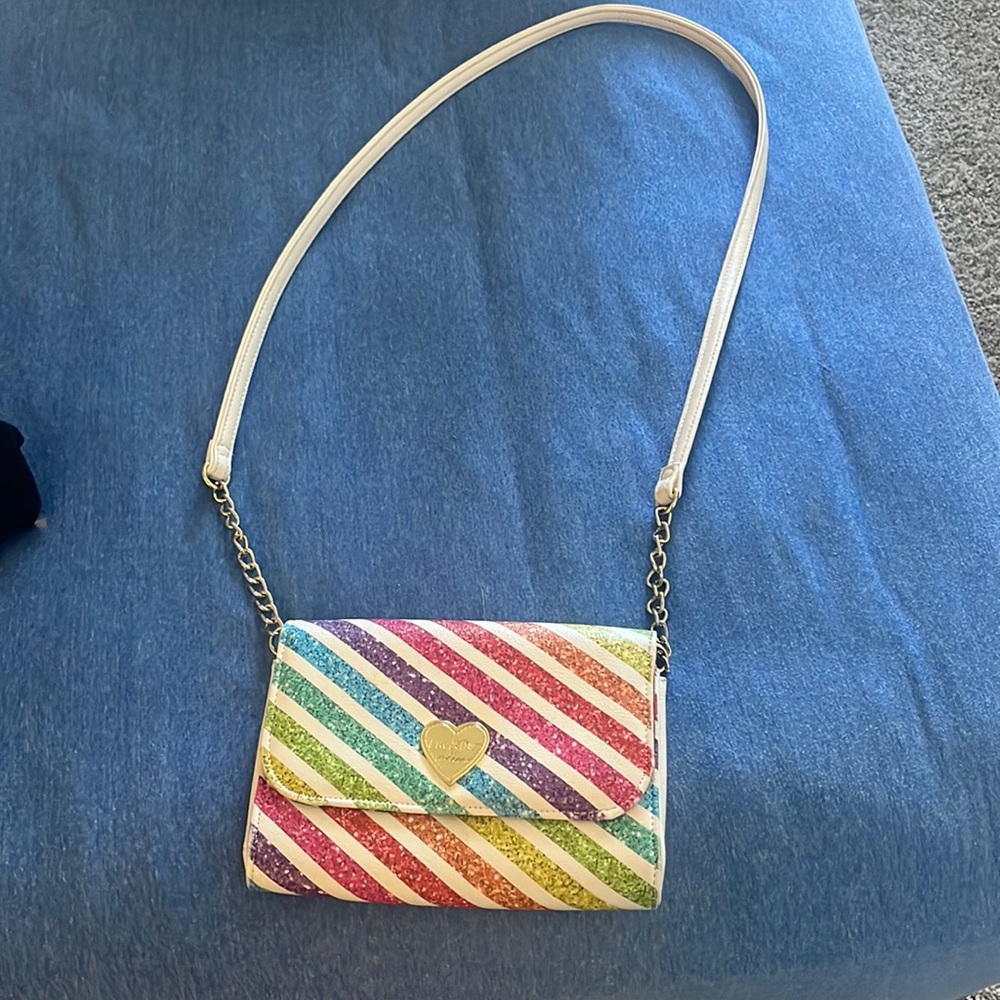 Betsy Johnson rainbow clutch